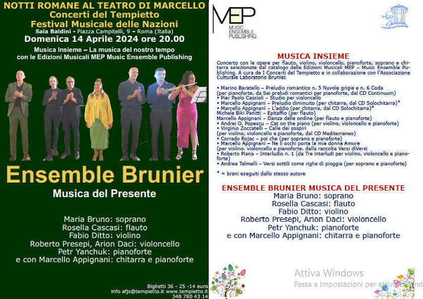 Musica Insieme - la musica del nostro tempo Musica Insieme - la musica del nostro tempo